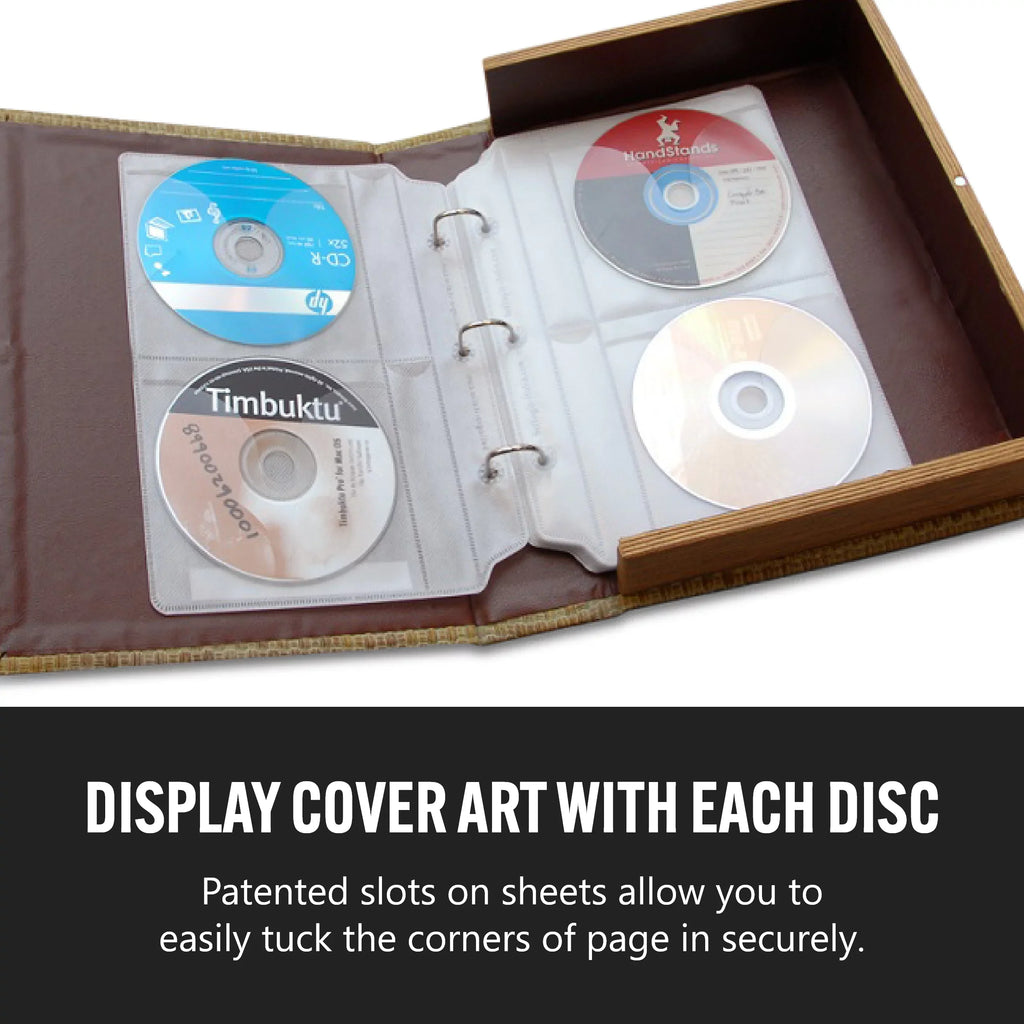 Binder 3 Sheets CD/DVD Blu - Acid-Free Capacity Book Organizer Bellagio-Italia & Games - DVDs, Storage Persian Video Binder Organizer Pack 144 Box for - - Storage CDs, Rays,