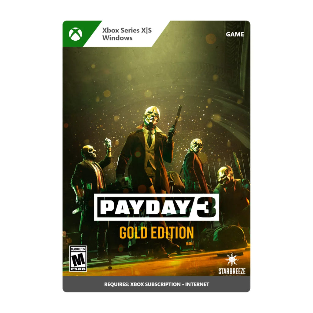 [Digital] X|S, Xbox 10 Payday 3: Windows Series Edition Gold One, - Xbox