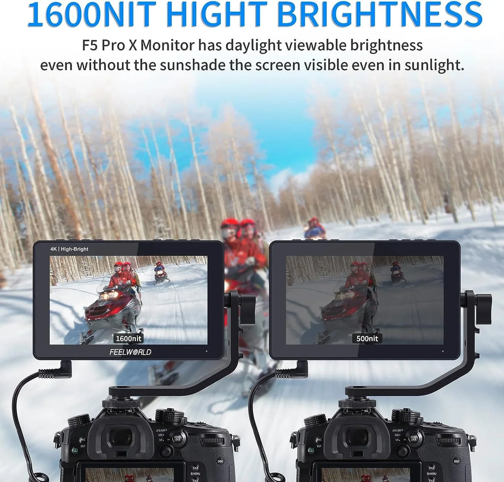 Monitor LUT Install DSLR Inch Kit 1920x1080 +Battery Wireless Transmission Case Pro F970 3D External 4K 5.5 Field Touchscreen +Carry F6 1600nits with for HDMI Power FEELWORLD FHD Camera