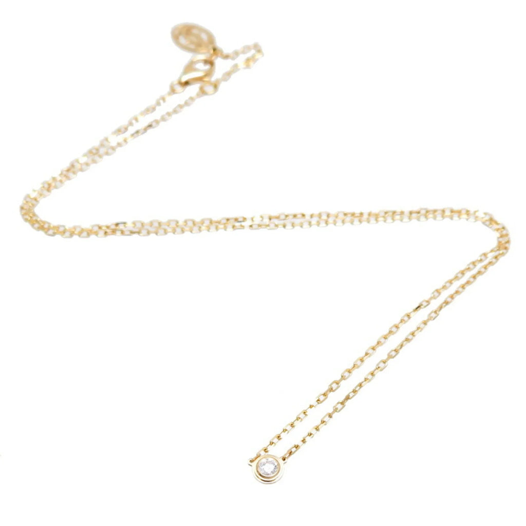750 Yellow Amour Ladies Pre-Owned SM Necklace Diamond Gold Cartier 0.09ct (Good) B7215800