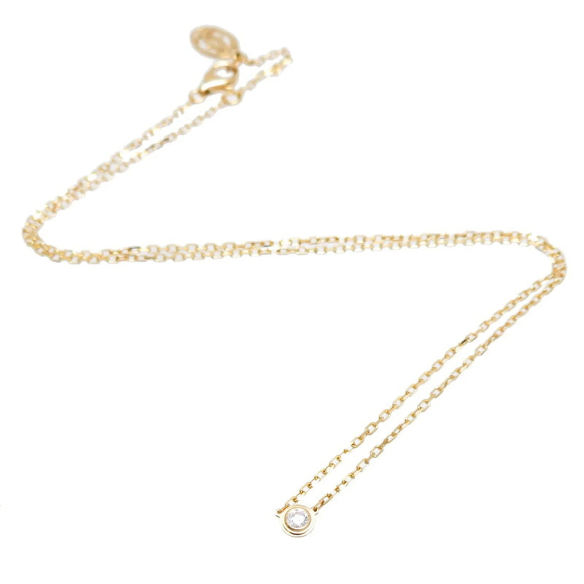 750 Yellow Amour Ladies Pre-Owned SM Necklace Diamond Gold Cartier 0.09ct (Good) B7215800