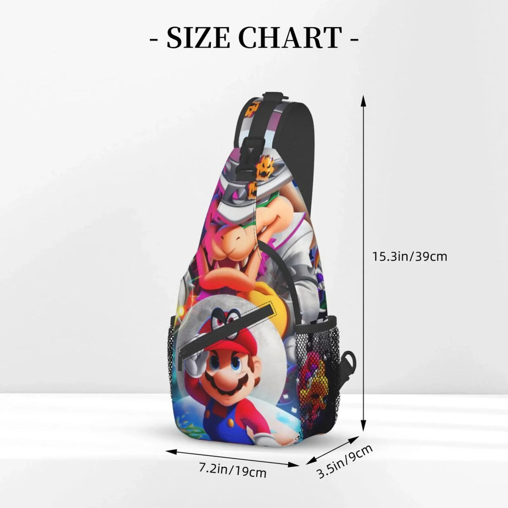 Unisex Bag Shoulder Daypack Super Mario Travel For Odyssey Bags Backpack Women Crossbody Chest Men Gifts Sling Hiking