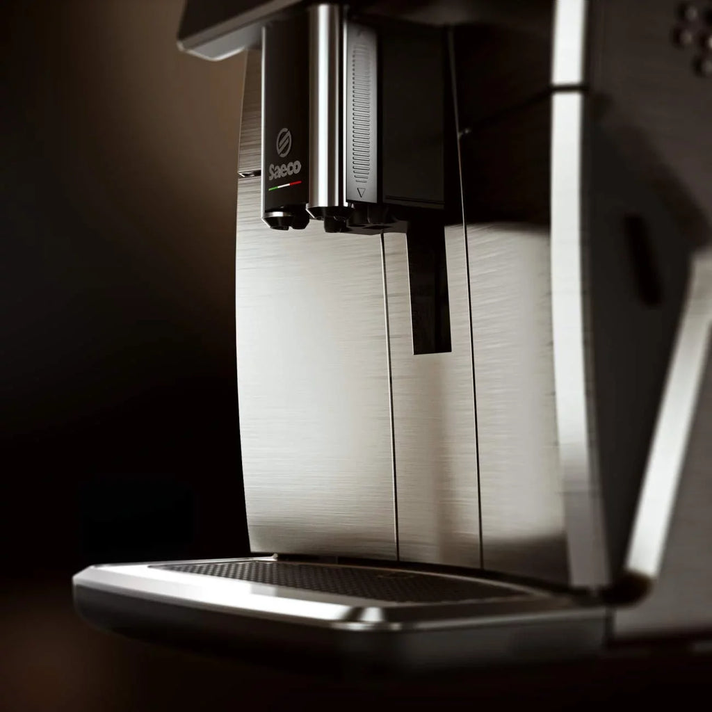 Xelsis Automatic Espresso Titanium Front Saeco Super SM7684/04 Machine, Metal