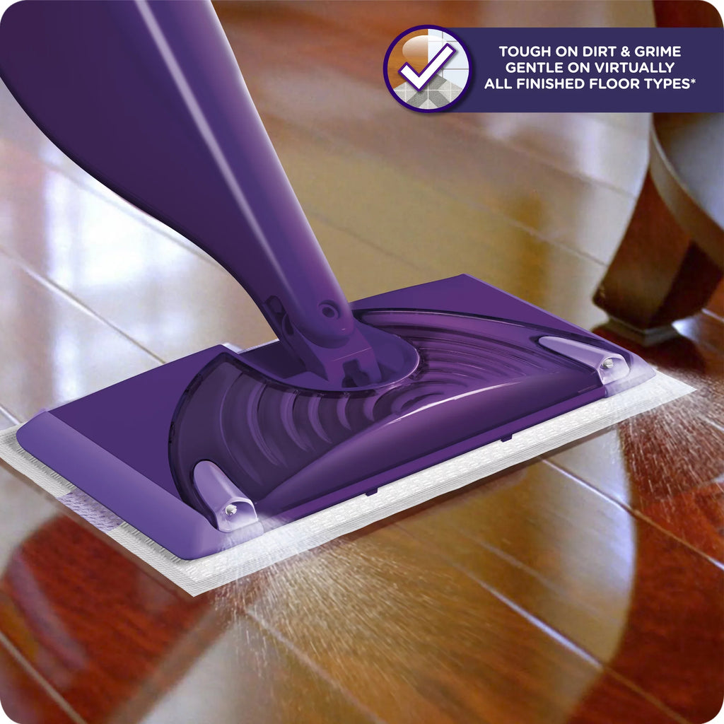 Starter (1 Cleaning Swiffer Mop, Floor 1 Pads, WetJet Solution) Kit 5 Mop
