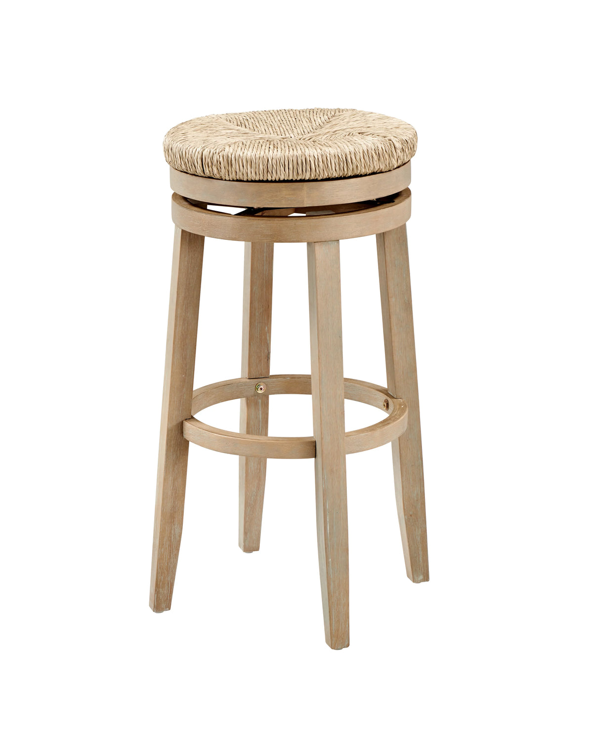 31.5" Natural Backless Natural Rush Swivel, with with Morgan Bar Stool
