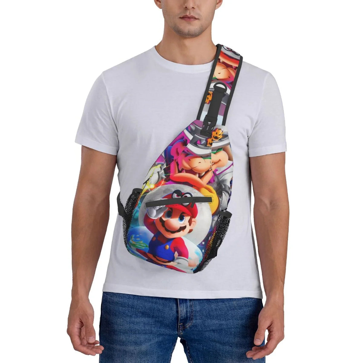 Unisex Bag Shoulder Daypack Super Mario Travel For Odyssey Bags Backpack Women Crossbody Chest Men Gifts Sling Hiking