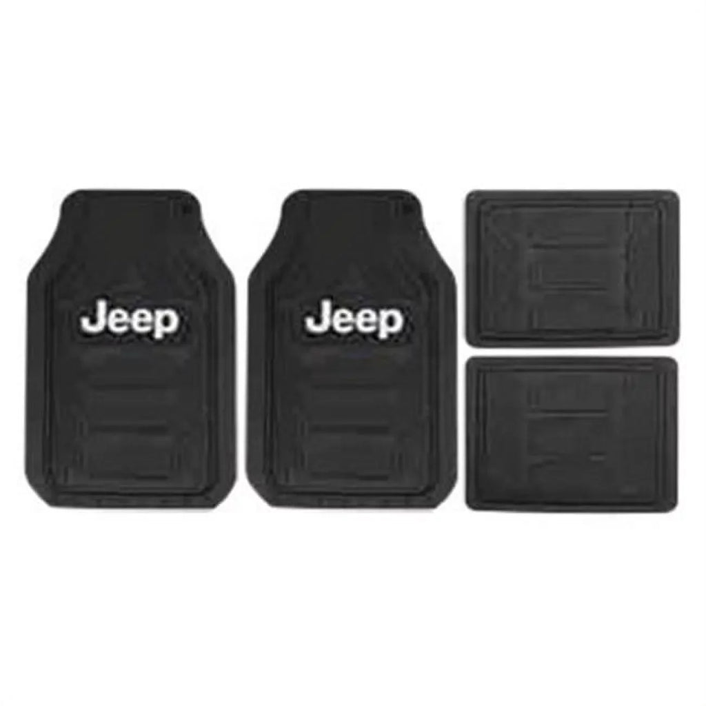 Floor Rubber Mat, Plasticolor P23-001668R01 Black Jeep