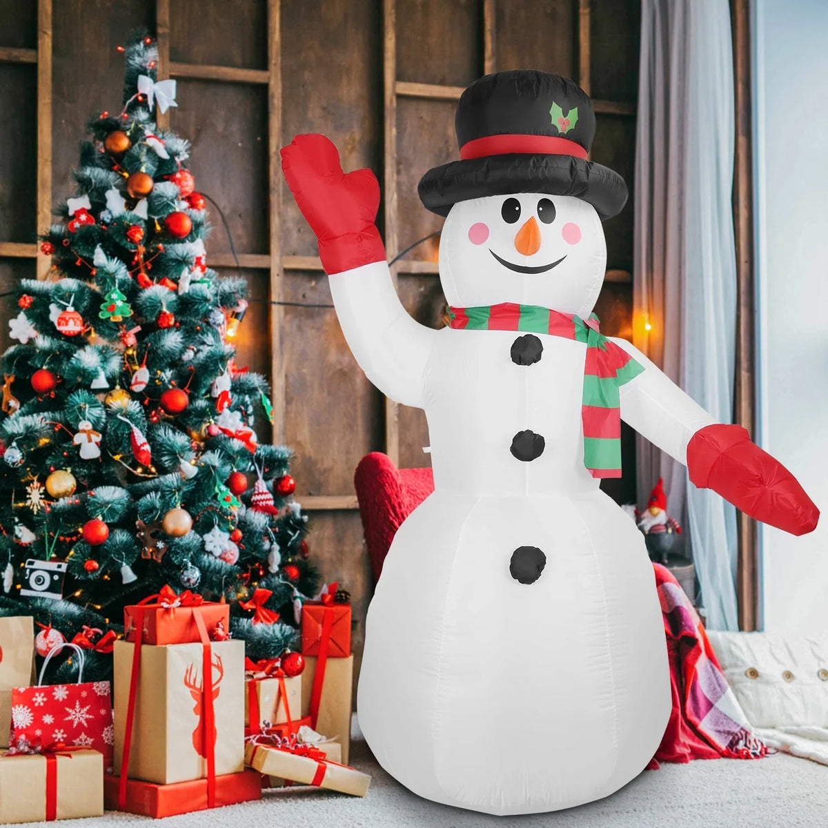Up Up Holiday Decor Snowman, Lawn Holiday for Giant Blow Decoration, Huge Light Party Yard Inflatable Christmas Snowman Garden iMountek Yard Winter 7.9ft