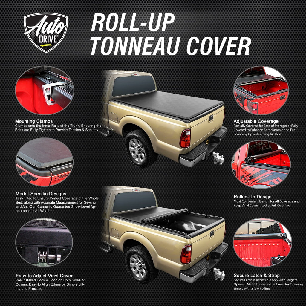 Ram Truck 8Ft Drive 2500 Bed Fits 2500 Tonneau Cover Dodge 94-10 Auto Ram Roll 1500 11-18 3500 / 1500 up Soft 3500 Bed