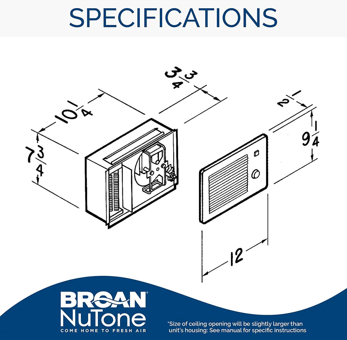 Broan - Heater Wall 170 White