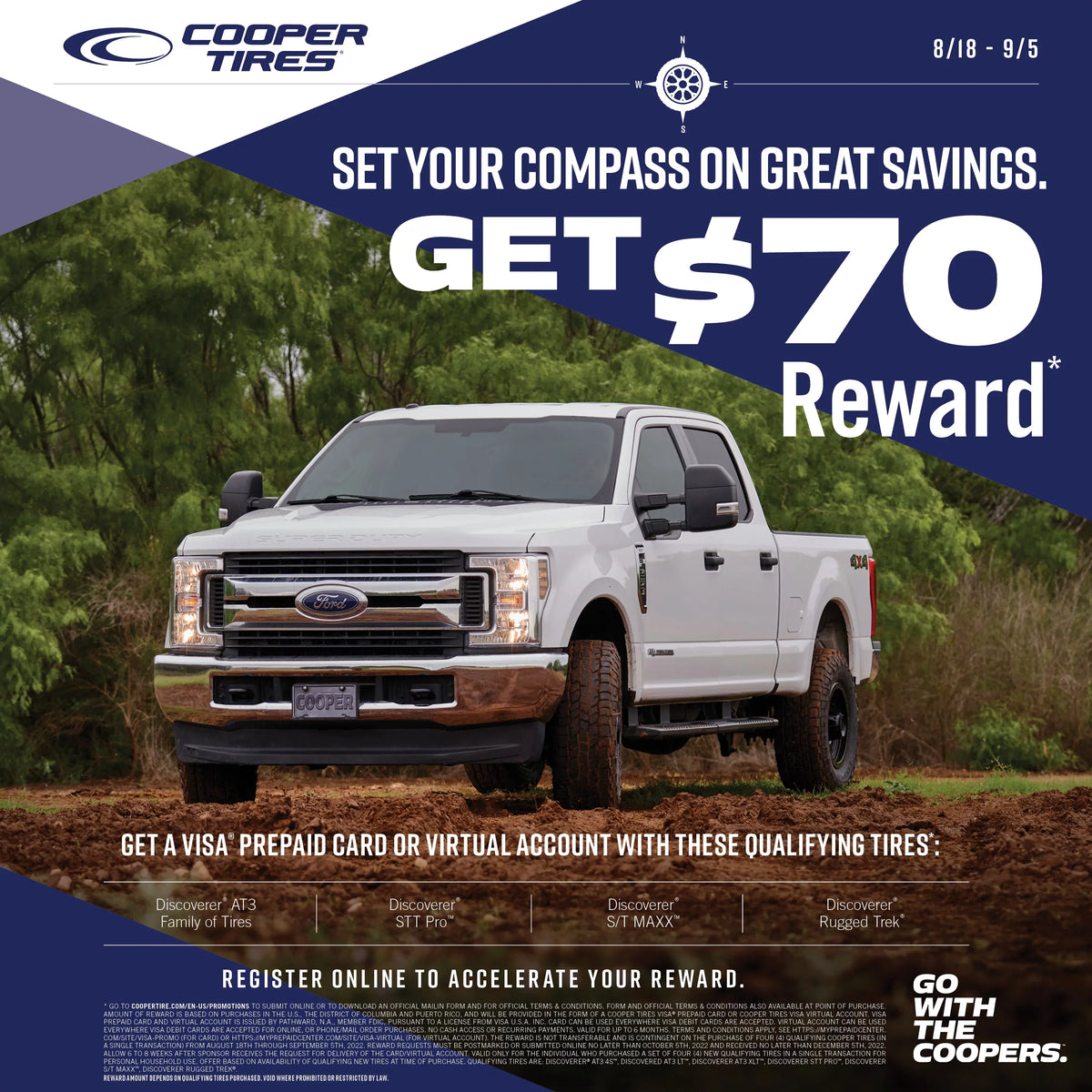 LT295/70R17 Tire Pro STT 121Q Discoverer Cooper All-Season
