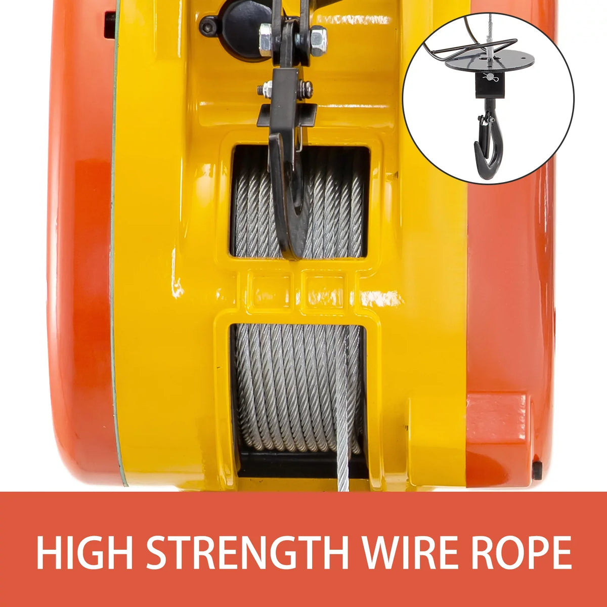 507lbs Trolley Remote Capacity Winch 98ft/30m Steel VEVOR Wire Volts Length 230kg Electric System Phase Pulley Control Electric 1 Crane with Hoist Electric Rope 110 with Lift Overhead