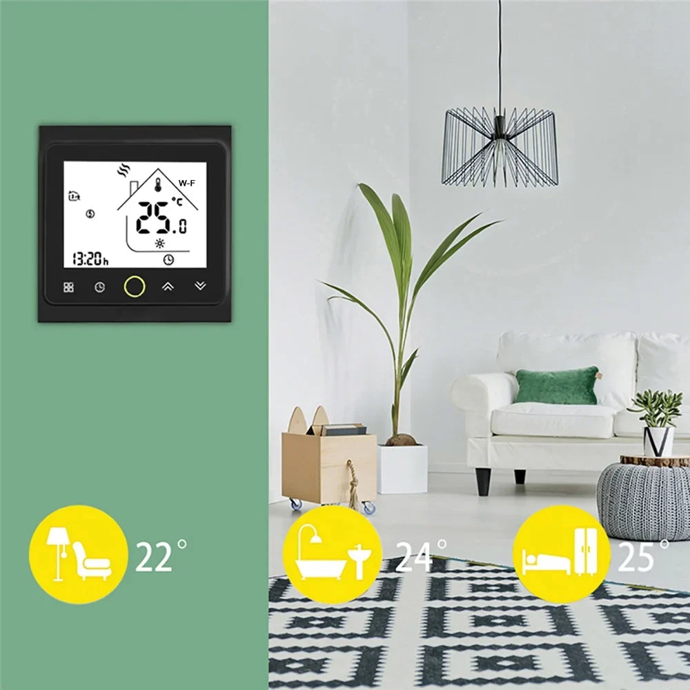 With Compatible -- Boiler Temperature liquid Temperature Compatible Thermostat,5a / With Temperature / Wi-fi Smart / liquid GoolRC Smart App