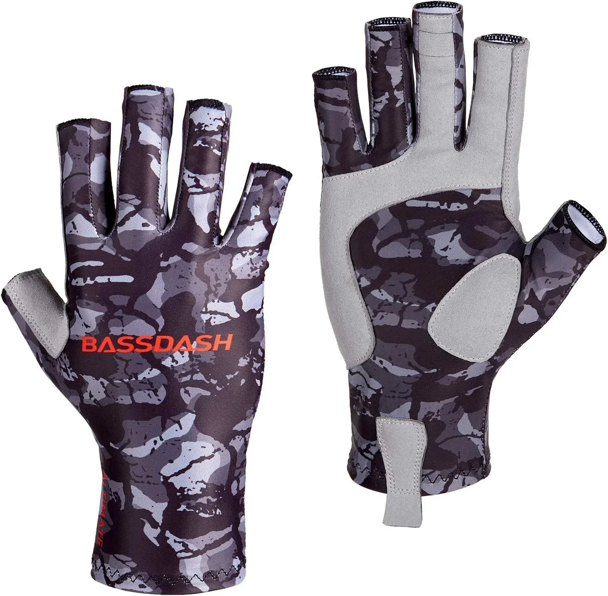 UV Fishing Training 50+ Driving Black Gloves Cycling s Men Shooting Hiking s Paddling ALTIMATE Camo Kayaking BASSDASH Hunting Gloves Fingerless UPF Protection for Sun X-Large Women