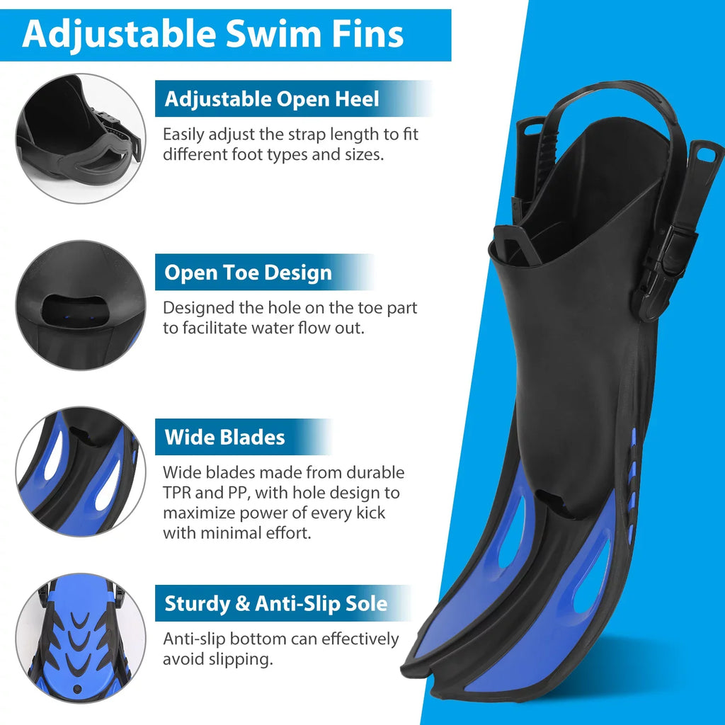 Set, Kit,Green[L_XL] Included, Snorkel Fins, Diving Adults Diving Dry Top iMounTEK Training Swimming Mask, Snorkel Snorkel