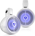 '- Bluetooth Box Marine System LED PLMRWKBT65WT Single with Resistant Built-in Speaker White Wakeboard Speaker Lights, 2-Way 6.5" liquid Mini