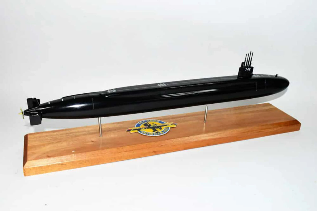 USS Model,Mahogany,20 Submarine SSBN-742 inch,Ohio (Black Wyoming Class Model Hull),Navy,Scale