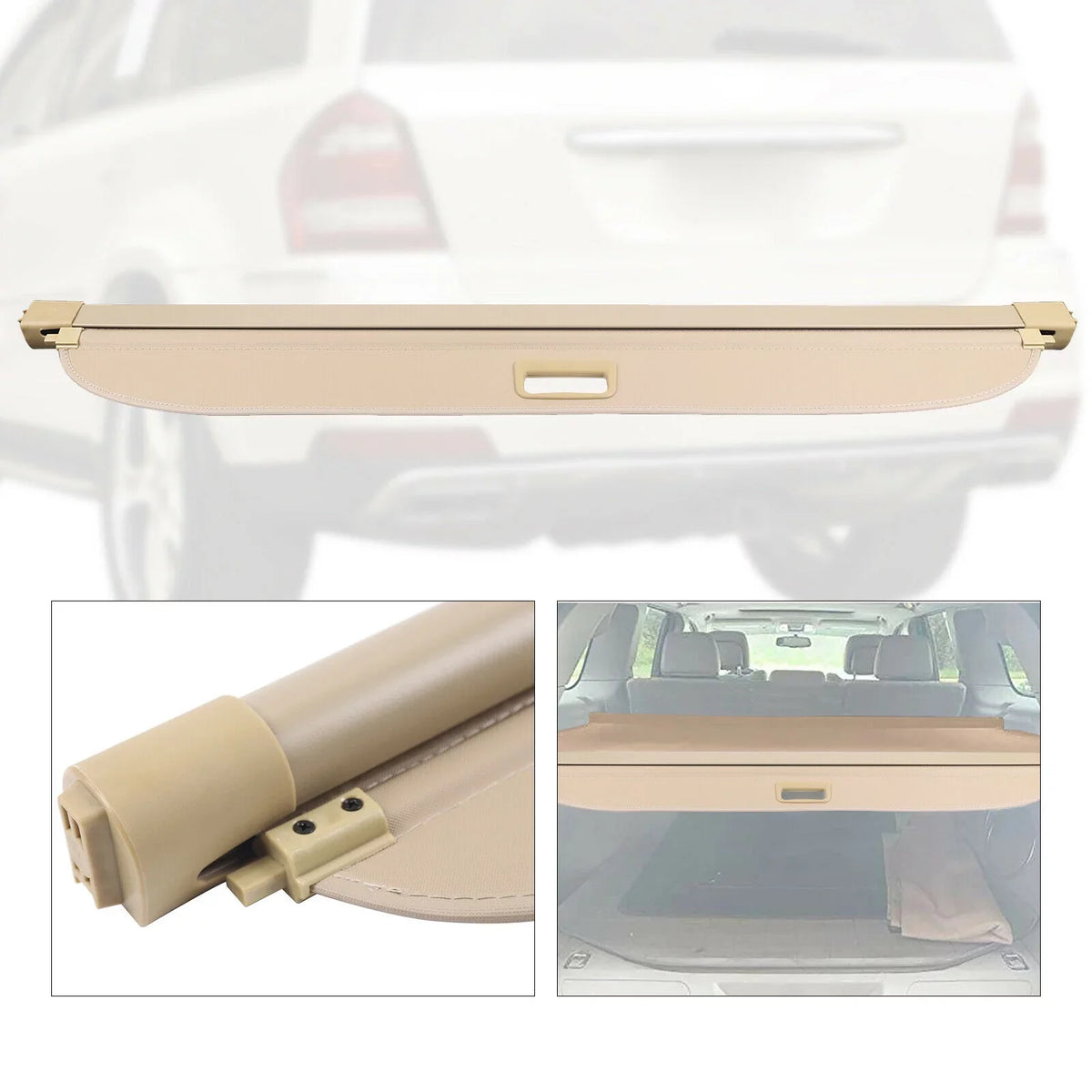 Cargo Cargo Benz Privacy Privacy Shade Security Benz Cover 2007-2012 GL550 Shade Cover Security Beige Cargo For Trunk Security Shade Shelf GL550 Trunk Trunk Rear Cover 07-12 Fits