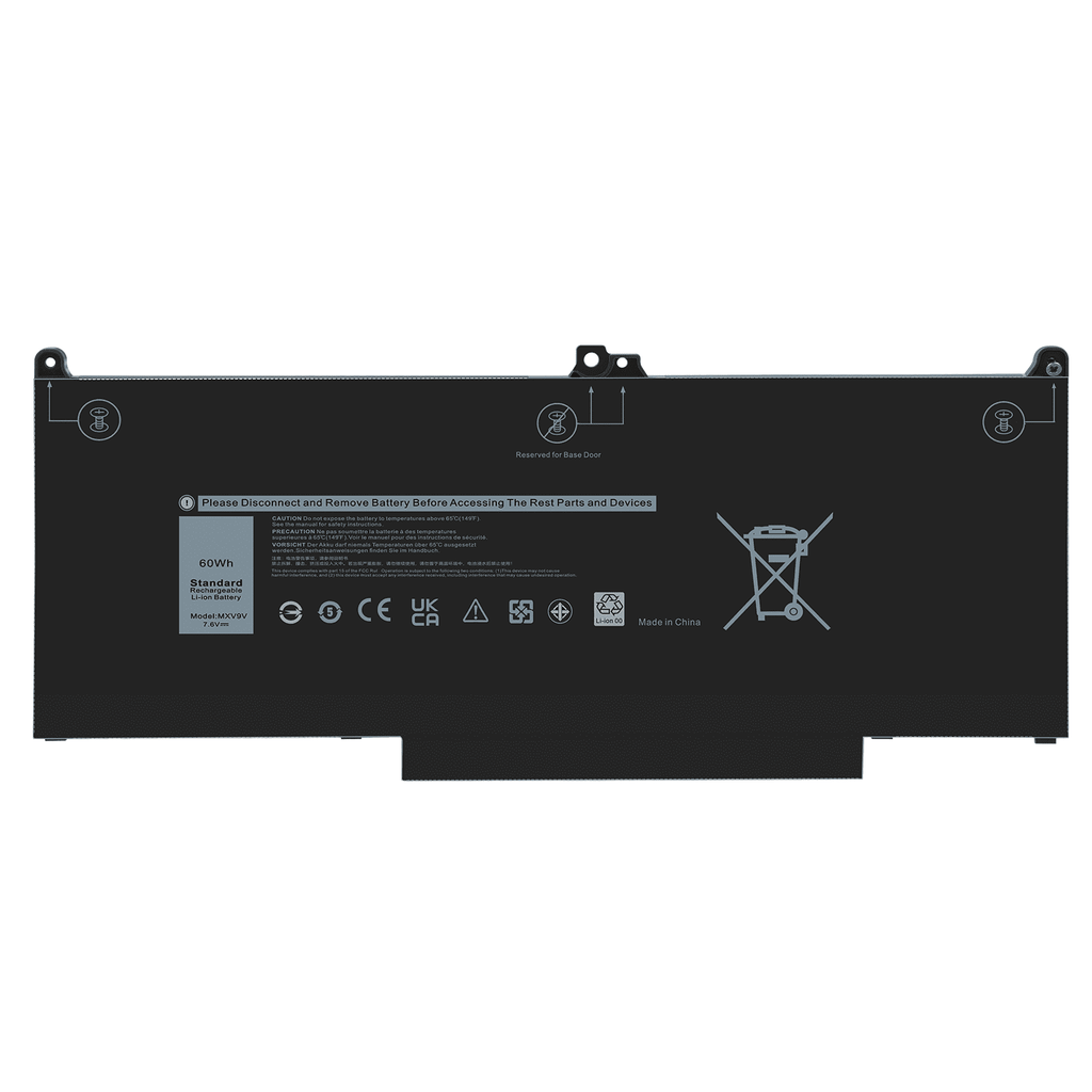 5310 5300 MXV9V For 7300 (2-in-1) Laptop 60Wh Battery 7400 Latitude