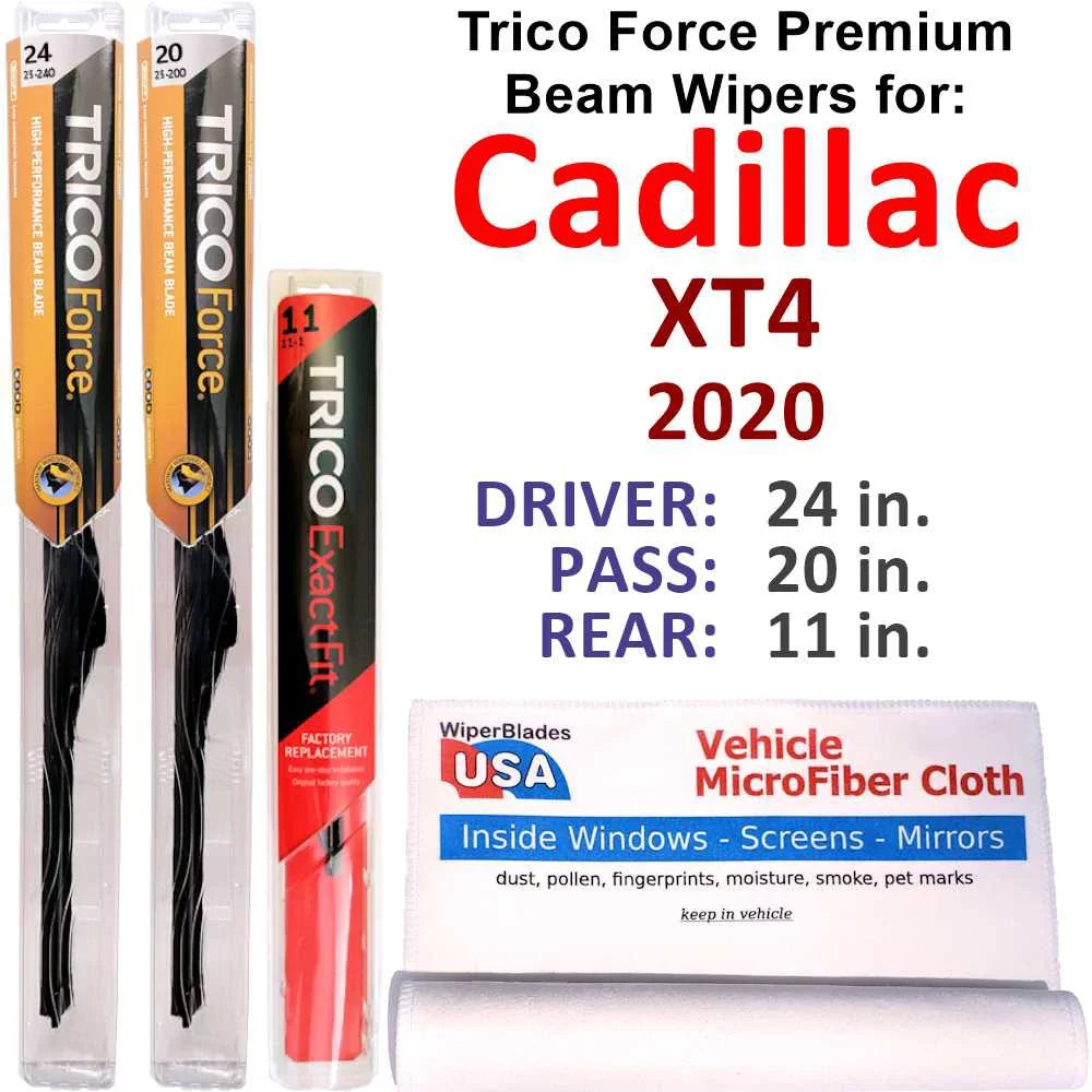 w/Rear of XT4 Wiper Cadillac Performance (Set 3) Beam 2020 Wipers