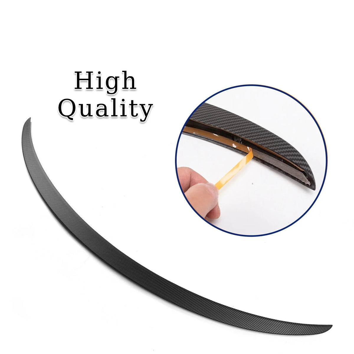 Spoiler Fiber) Wing Model 2023 2017 Carbon (Matte Trunk 3 Tesla Rear For Lip -