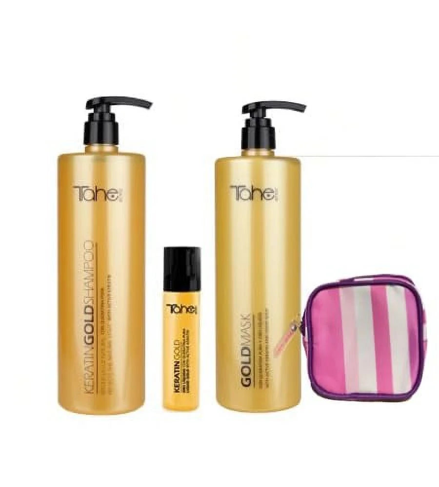 '+ Presentation) 30Ml Mask + Serum 1000Ml + 1000Ml Shampoo Handbag (New Gold
