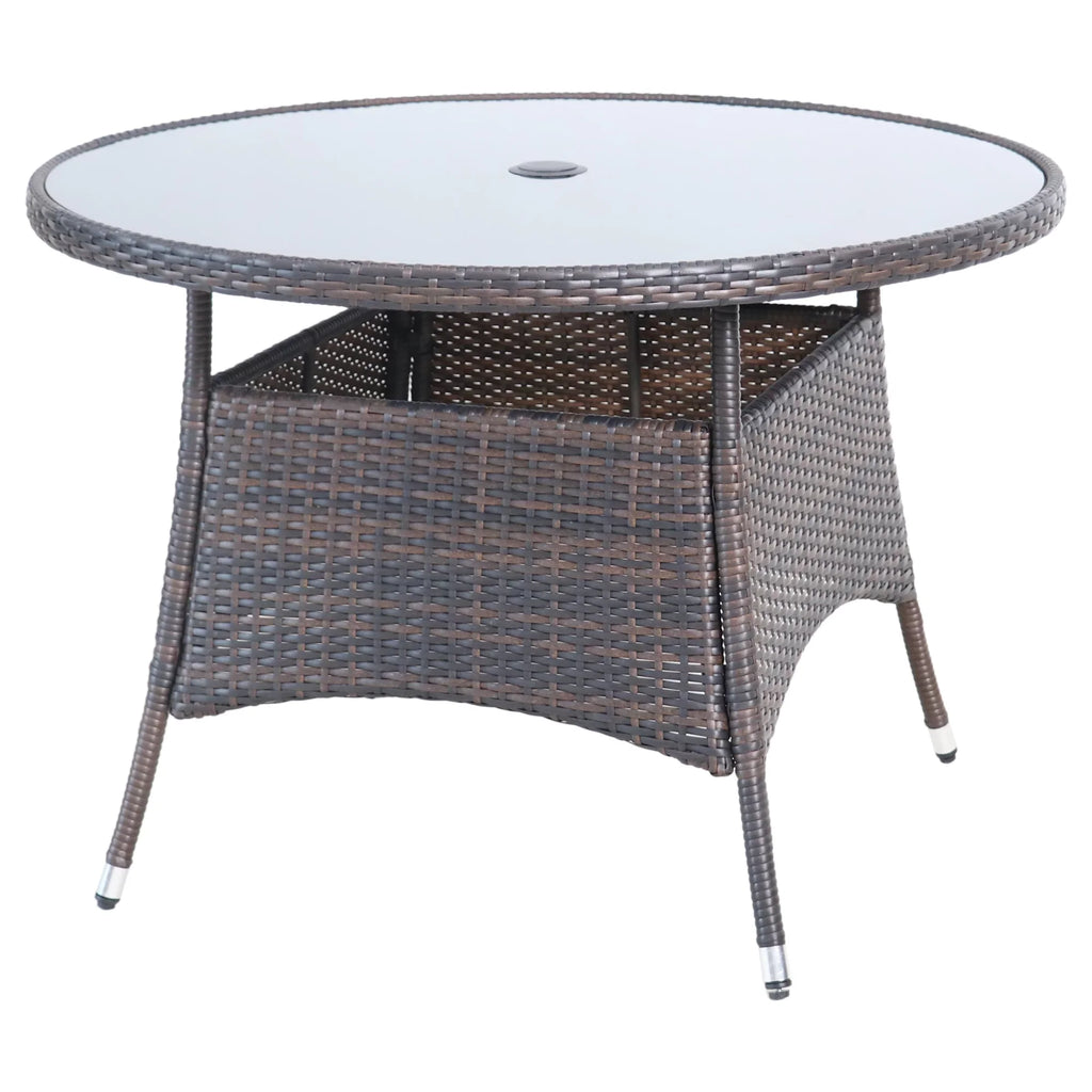 Northlight Set Brown Venice 5-Piece Dining Resin Patio exterior Wicker Woven