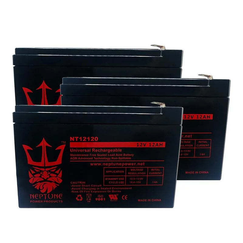 Scooter 3 Battery pack - 500 by 12V EVO Replacement 12Ah Neptune Electric