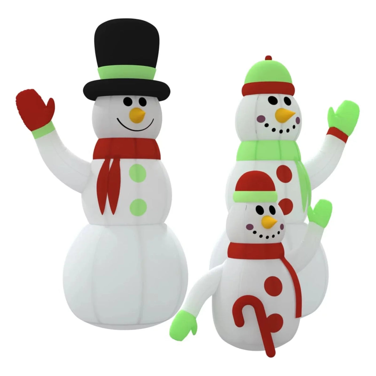 with Inflatable LEDs Aibecy ft Family 12 Snowman