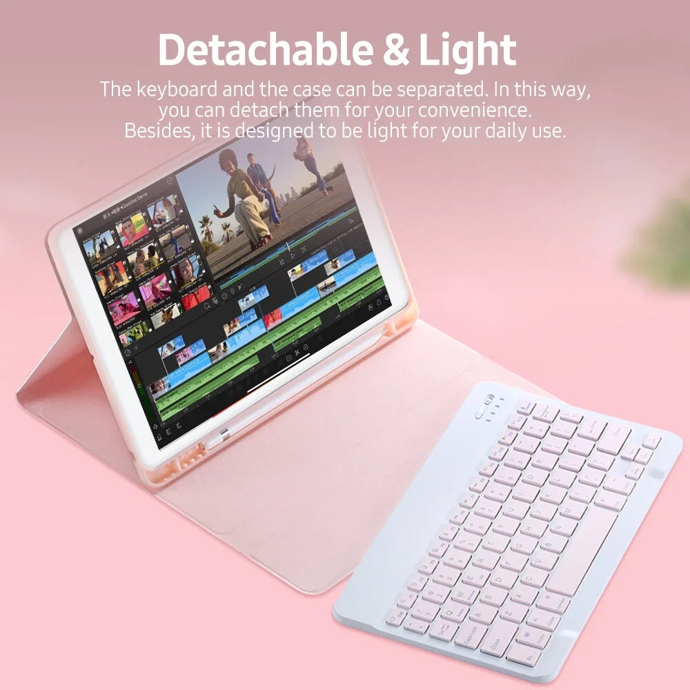 2019/ with Case Detachable 10.2 10.5 with Compatible iPad Air3 Slot iPad Pro Elastic Green Pen BT 10.5/ 2020 Keyboard