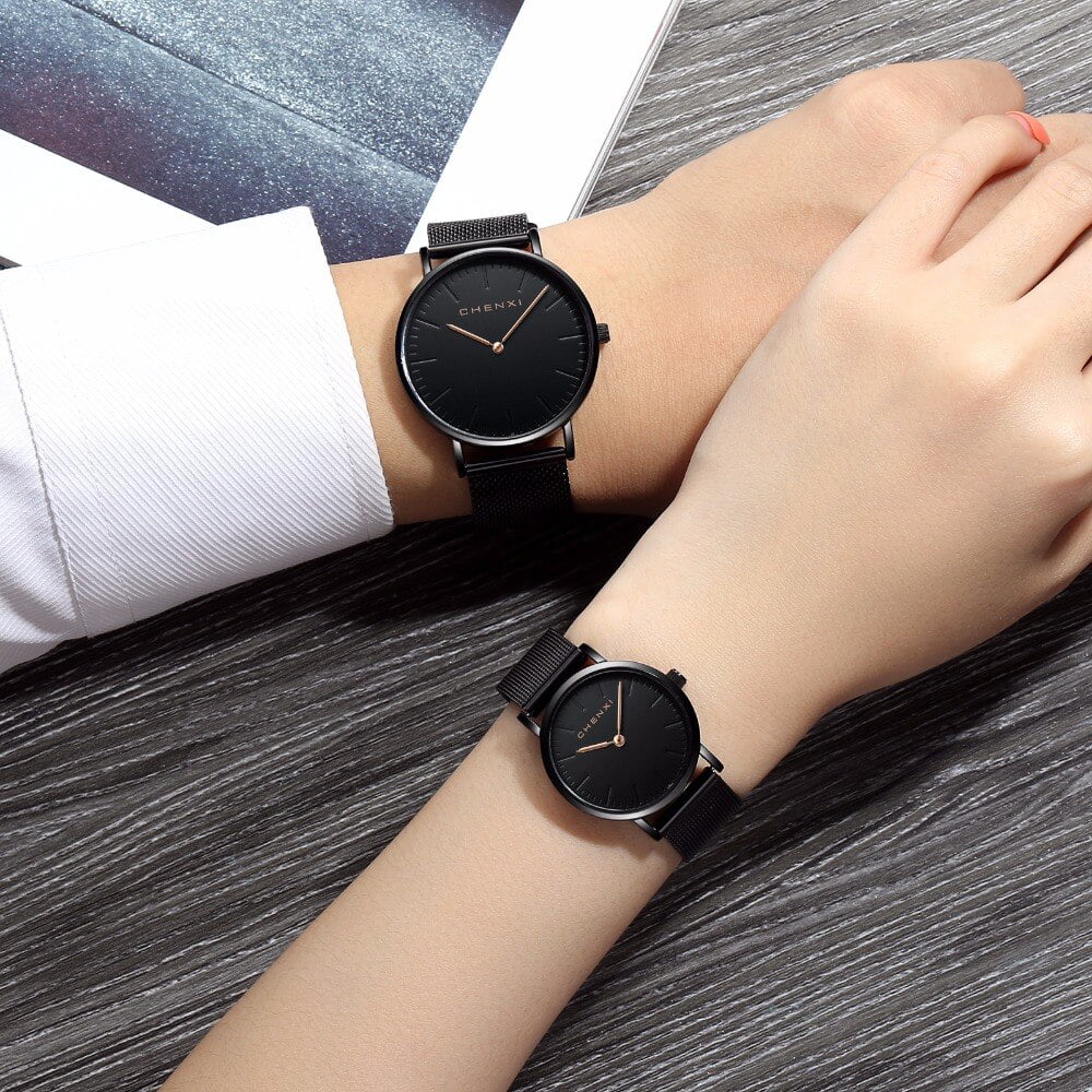 gold Quartz Brand Ladies CHENXI Fashion Watches Ultra outfit Watch Lover Watch Woman Elegant Top Waterproof Luxury Men Rose thin