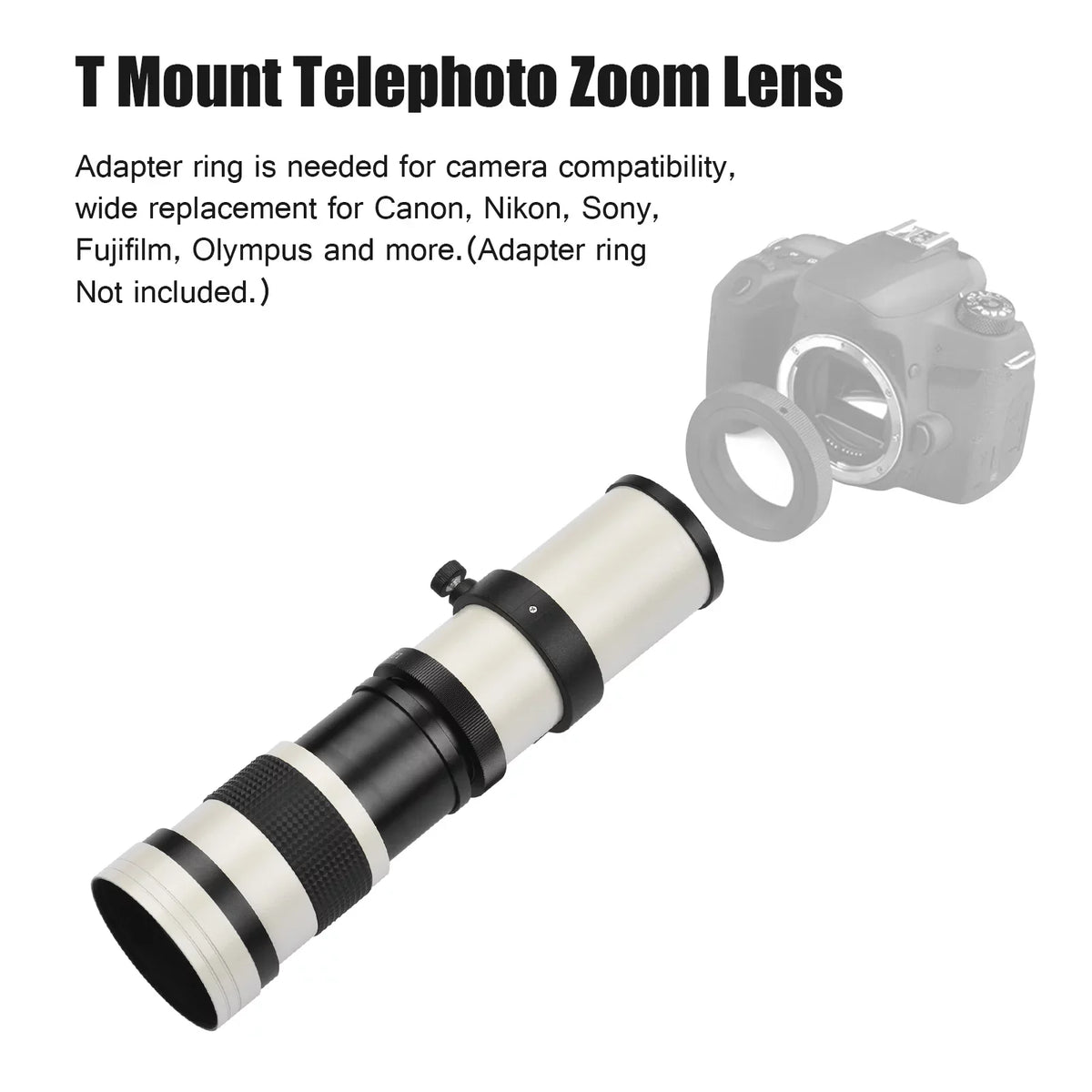 Thread Lens Cameras Super Fujifilm Replacement Universal Zoom 14 for MF T 420-800mm Mount F8.3-16 Olympus Telephoto Nikon with Pristin