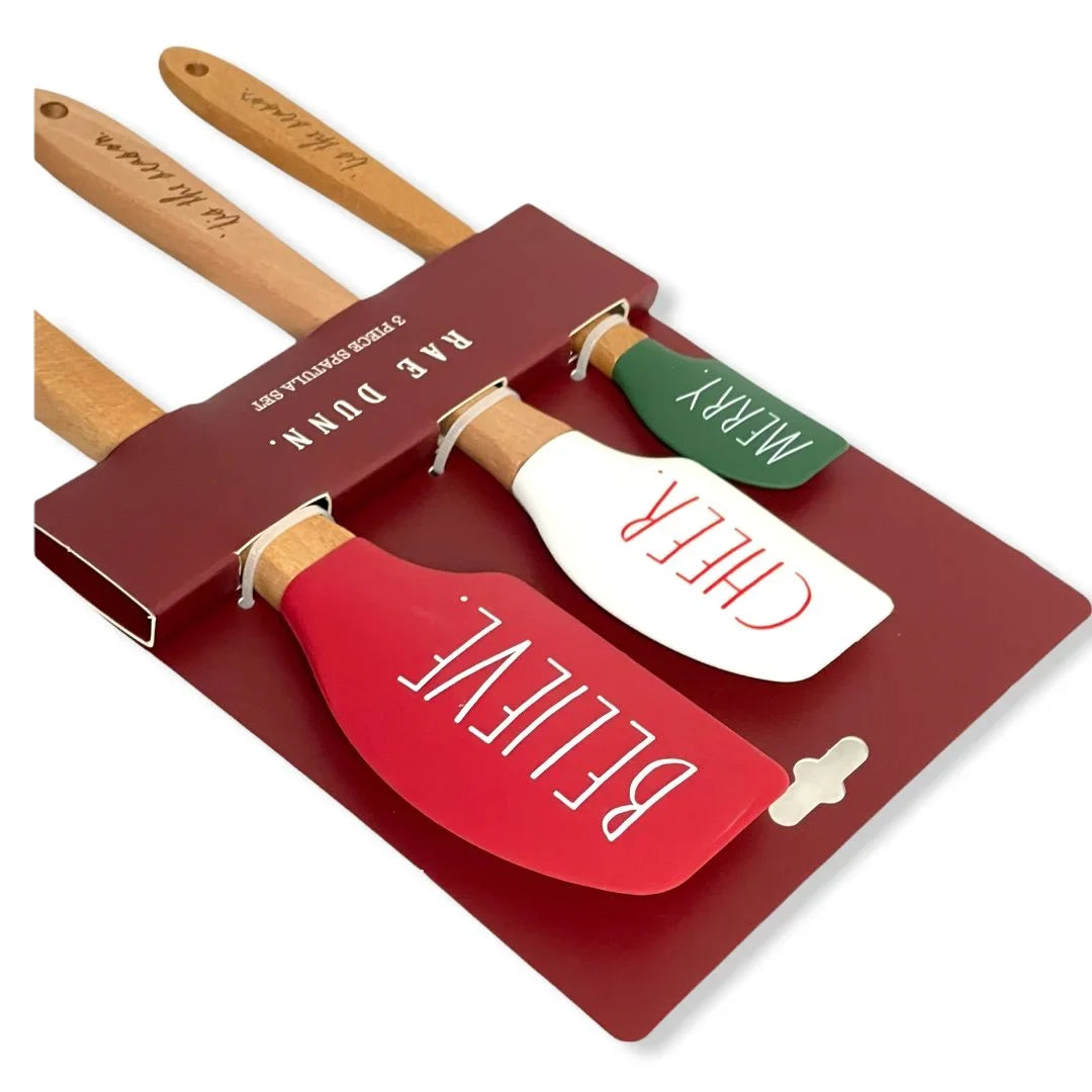 Set Letter Rae Handles Silicone Hard Spatula Wood Pc. with Dunn 3 LL Spatula