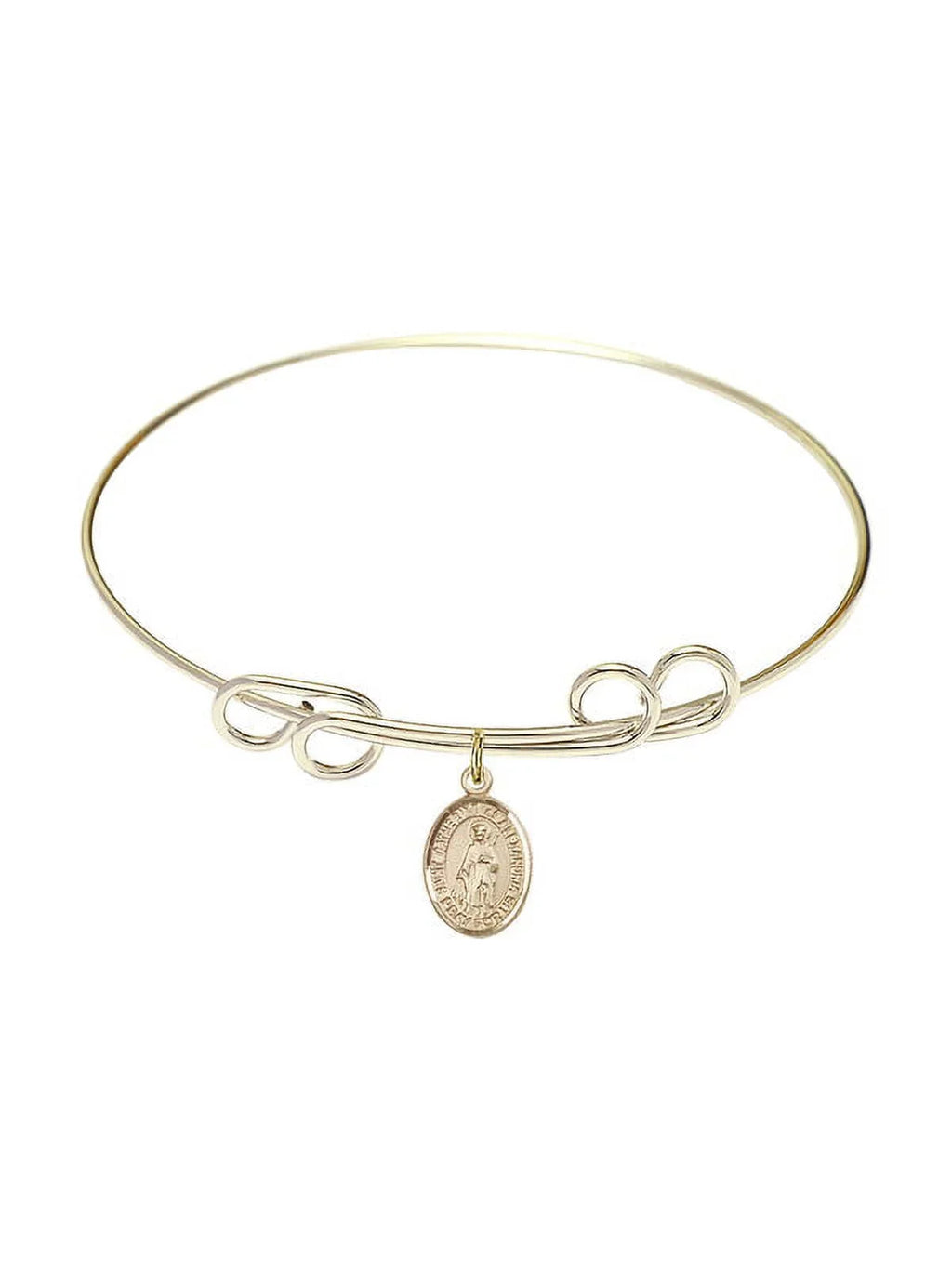 Bangle 8 in of w/ St. Loop Catherine Double Alexandria inch Round Gold-Filled Bracelet