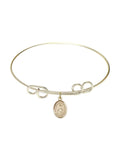 Bangle 8 in of w/ St. Loop Catherine Double Alexandria inch Round Gold-Filled Bracelet