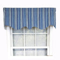 Window Classic Design 17" Valance x Regal 50" Modern Home design RLF Beach Blue Stripe