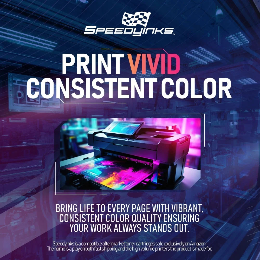 1 (2 Yellow, Magenta, Toner 5-Pack) Series Inks 1 CLT-504S Cyan, 1 Cartridge for Black, Replacement Speedy