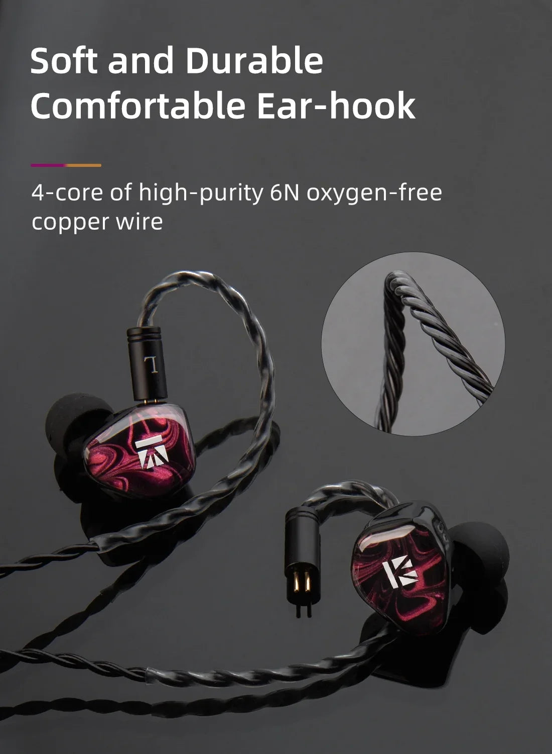 Sport HIFI Earbuds Headphones KB01 Diaphragm Beryllium In Earphone Headset Monitor Wired 10MM Dynamic Ear Music IEM Drvier KBEAR