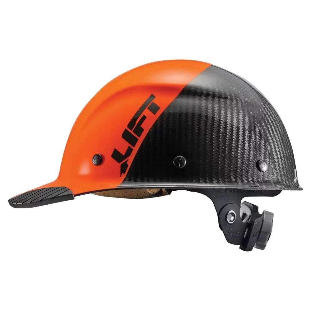 (Orange/Black) Hat, Fifty Safety (HDC50C-19OC) Cap Carbon DAX Lift Hard Fiber 50