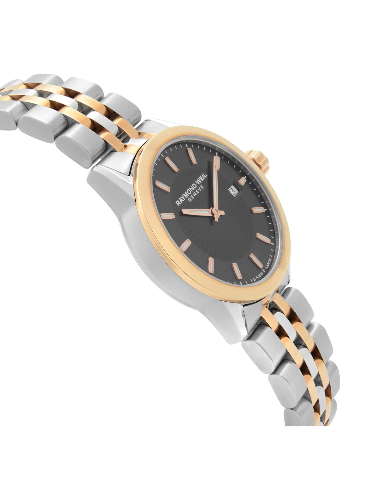 Watch Steel Two-Tone Weil 5629-SP5-20021 Ladies Black Raymond Dial Freelancer