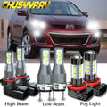 Low Headlight 2011 For CX-7 2010 Kit / Mazda + Fog Light Bulb High LED 2007-2009