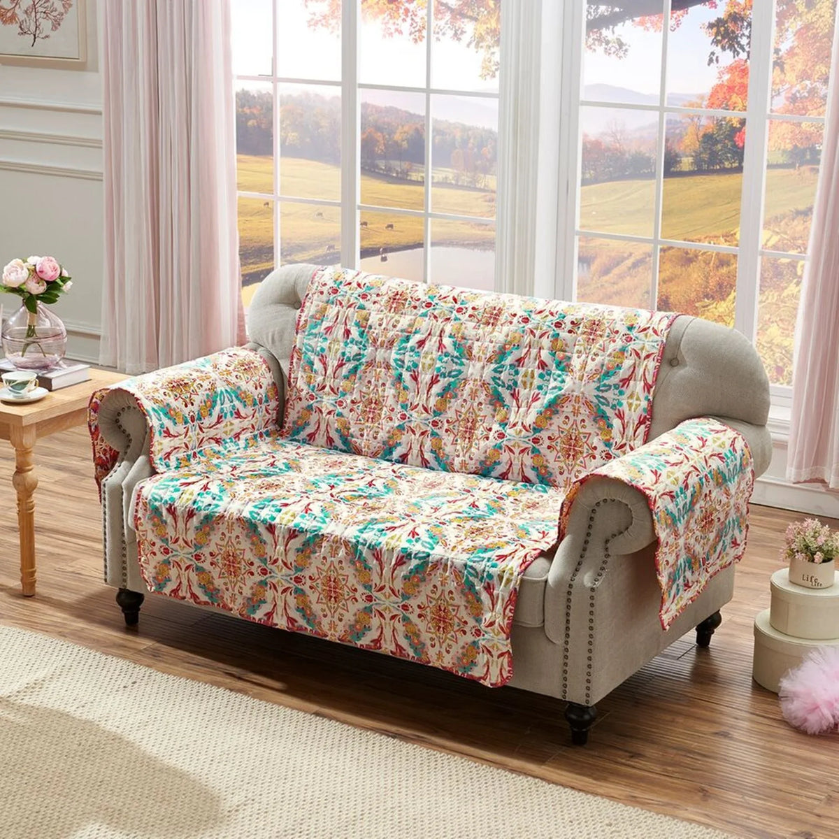 Loveseat, High Protector Multi Furniture 103x76" Fashion Deluxe grade Joannas Home - Greenland Reversible
