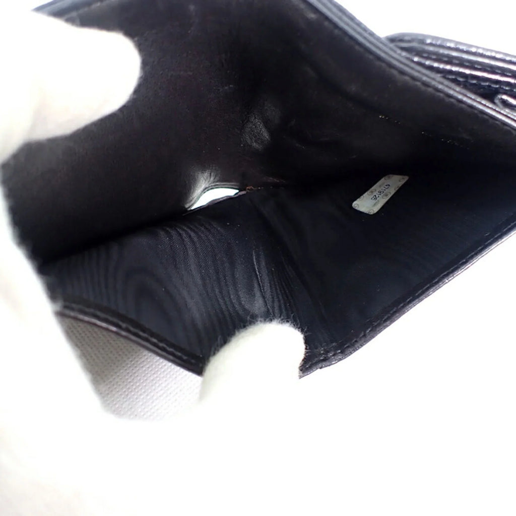 wallet skin Pre-Owned black trifold (Good) caviar