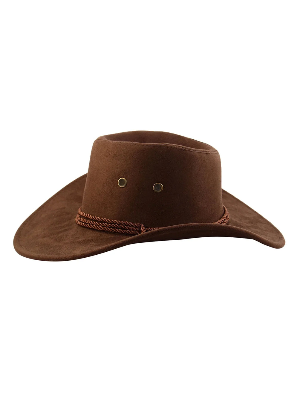 Brim Unisex Wide Cowboy Neck design Western Coffee Allegra Hat Strap Sunhat K Adjustable Color