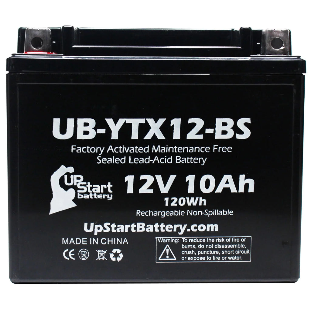 Factory 2002 UpStart CC 1000 Motorcycle Maintenance 10Ah, Activated, GSX-R1000 Battery Battery - Replacement 12V, UB-YTX12-BS Free, Suzuki