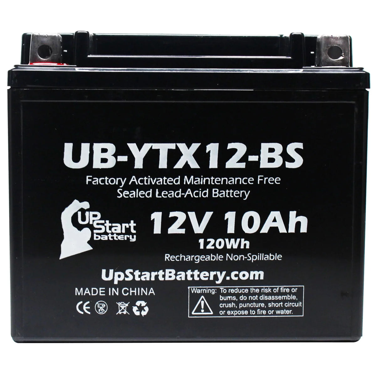 Factory 2002 UpStart CC 1000 Motorcycle Maintenance 10Ah, Activated, GSX-R1000 Battery Battery - Replacement 12V, UB-YTX12-BS Free, Suzuki