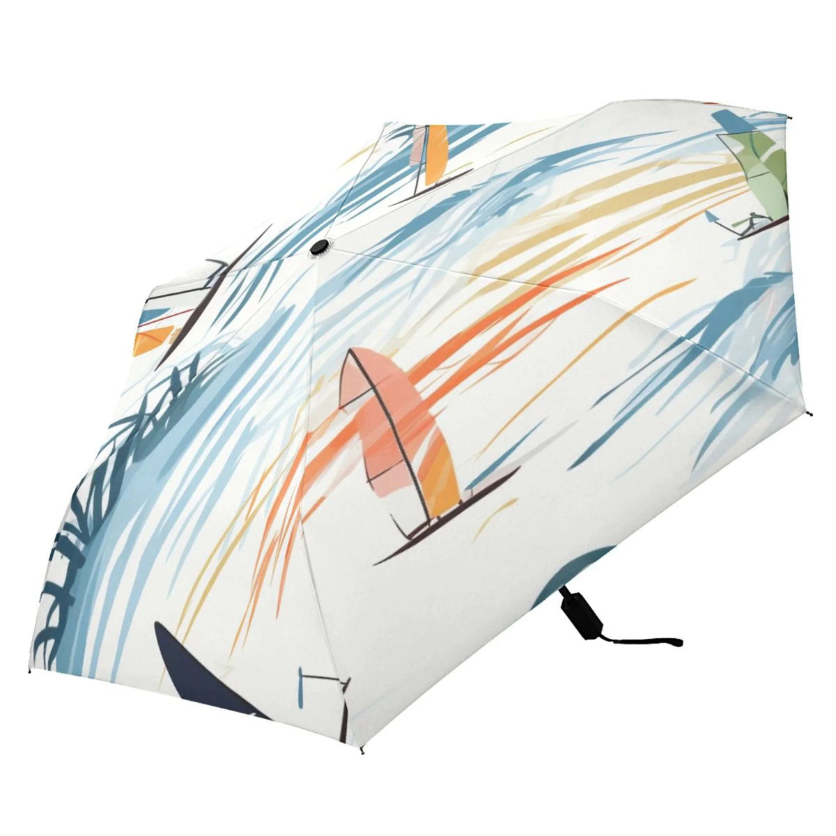 Rain Arc Lightweight Sailboats Umbrella Compact UPF Windproof 50+ Folding for Packable dimension Umbrella Travel