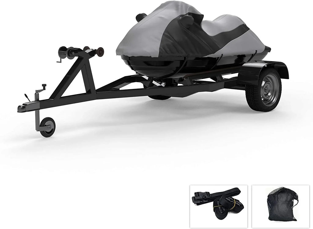 250 Fit & Contour - from Storage Ski - Cover LX & Weatherproof Jet Protect Ultra Straps Rain Trailer Includes Color Bag 2007-2008 Trailerable Sun! Custom climate - Gray/Black Kawasaki for All -