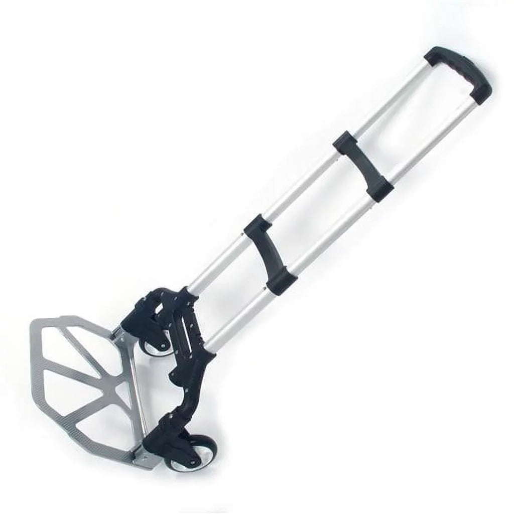 telescopic Trolley black trolley Folding Portable foldable Cart Aluminum Black Truck Dolly cart Collapsible luggage Push Portable trolley