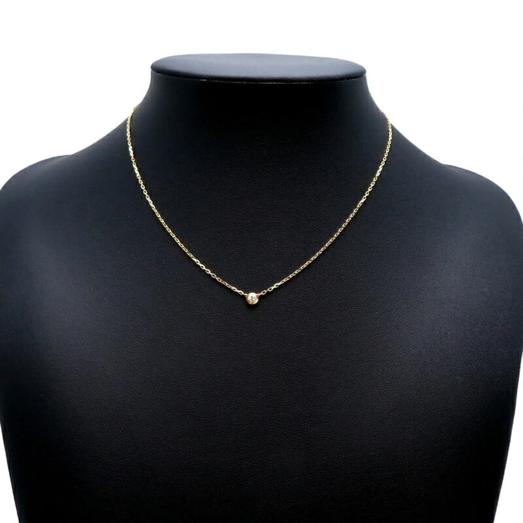 750 Yellow Amour Ladies Pre-Owned SM Necklace Diamond Gold Cartier 0.09ct (Good) B7215800